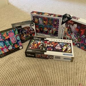 ❌ SOLD Lot of 5 Disney Villain Puzzles